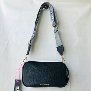 LIKE DREAMS Vegan leather women's Camera Crossbody Small bag - Black /White
